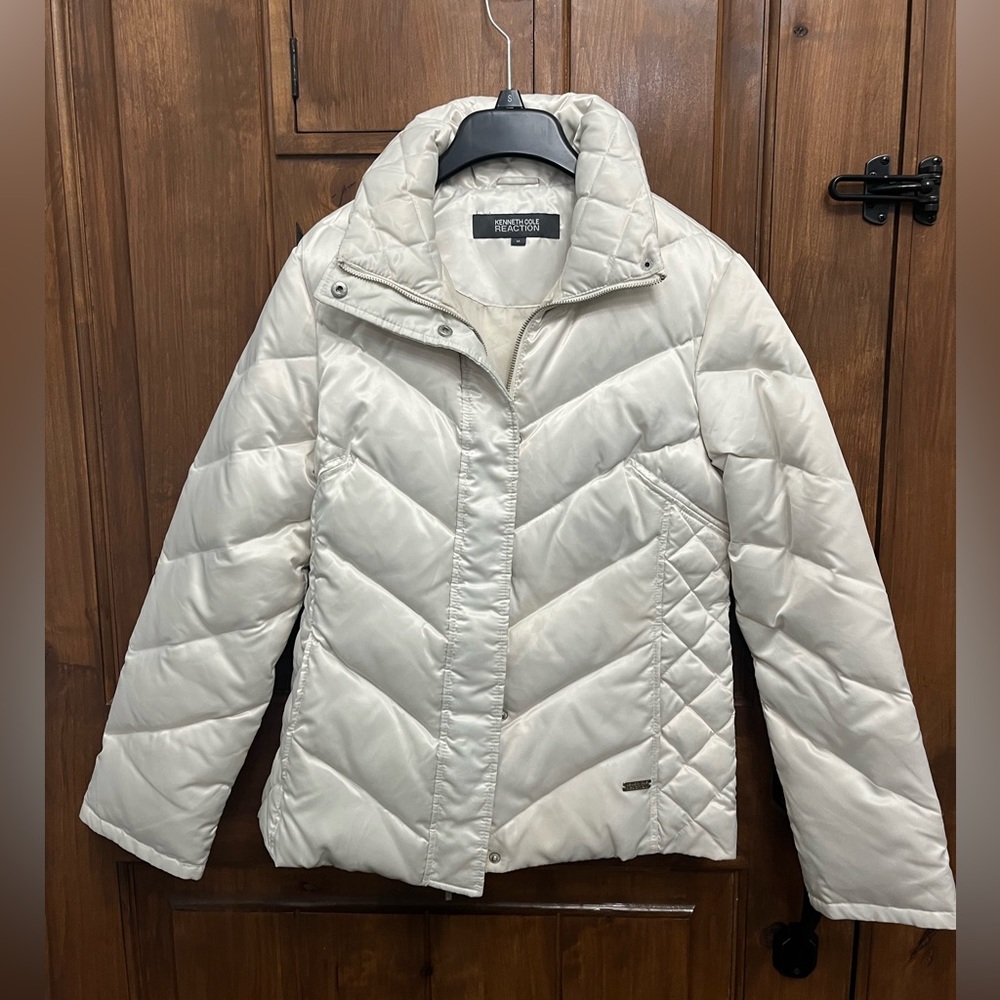 Kenneth Cole Reaction winter white Jacket Size Medium